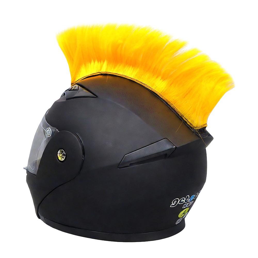 Synthetic Hawks Motor Helmet Decor Reusable Hair Sticker Funny Outdoor Wig