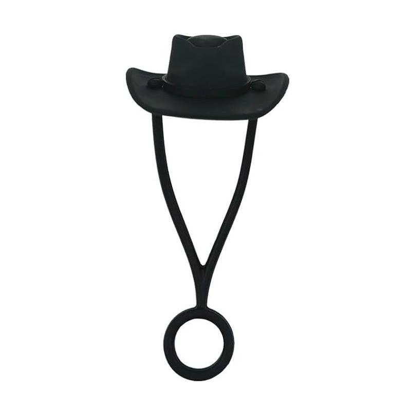 

Ковбойская шляпа, соломенная крышка, крышка для стакана, 30 и 40 унций, 10 мм, ковбойская шляпа, силиконовый соломенный топпер, защитная крышка чёрный