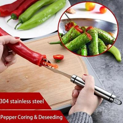 Jalapeno Pepper Corer Tools Steel Chili Corer Vegetable Kitchen Seed Remover Remover V3D2