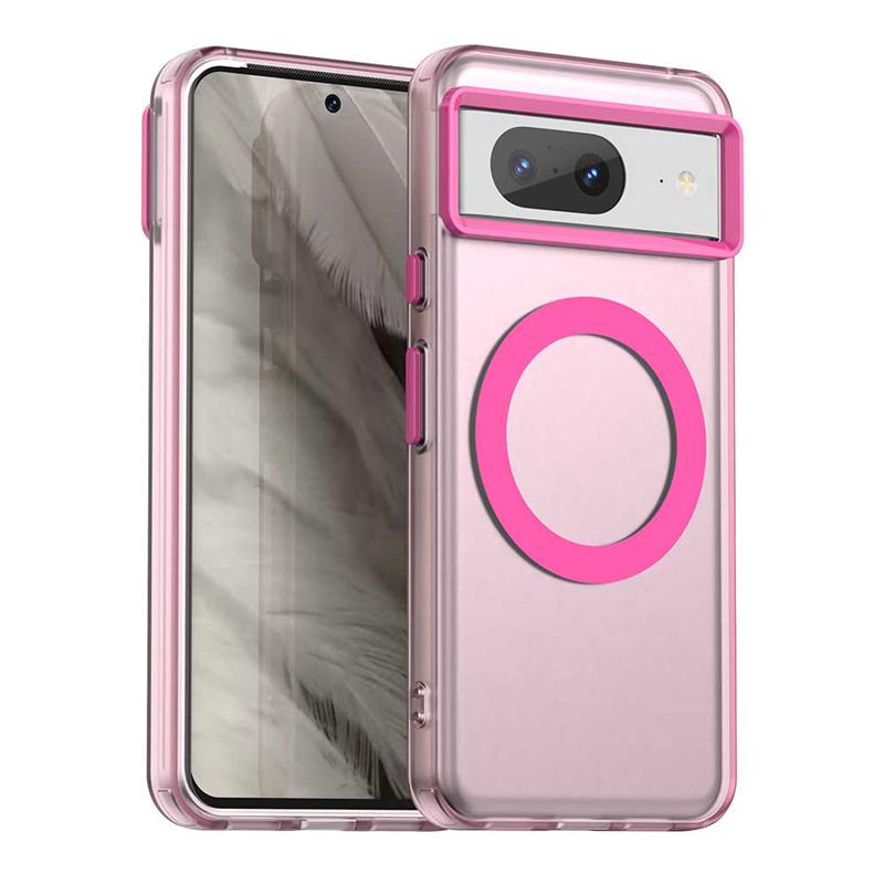 Per Google Pixel 8 Custodia Magsafe Ricarica Wireless Cover Google Pixel 8 Custodia Antiurto Opaca TPU Paraurti per Telefono Per Google Pixel 8