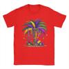 Mardi Gras Palm Tree TShirts Unisex  Novelty Pure Cotton Tees Crew Neck Short Sleeve T Shirts Gift Idea Tops