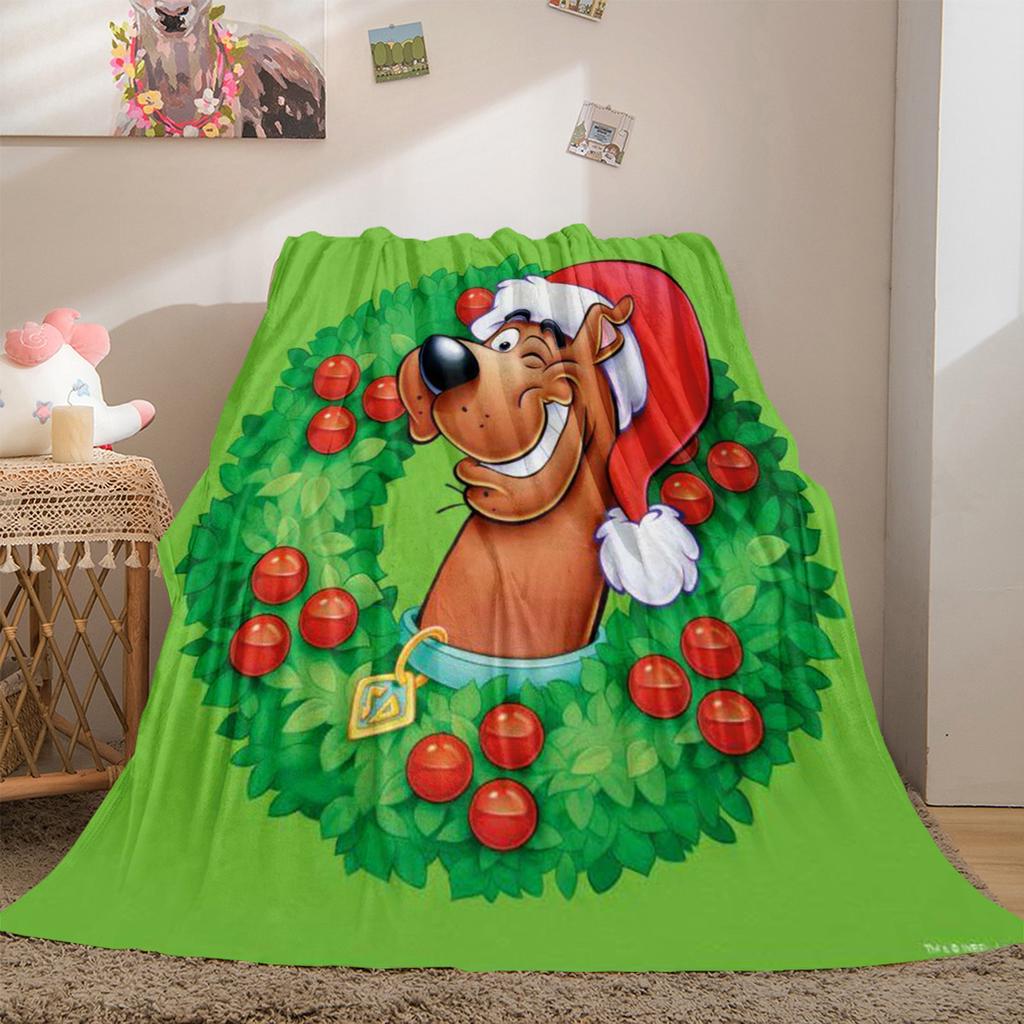 Halloween fantasy comedy adventure cartoon movie Scooby-Doo blanket soft home furnishing nap decoration four seasons warm Sherpa blanket U4