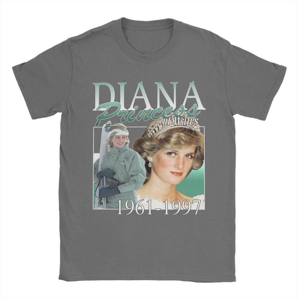 Diana Princess Vintage Style 1961-1997 T Shirts for Men Cotton Cool T-Shirt Crewneck  Tees Short Sleeve Clothing Gift Idea
