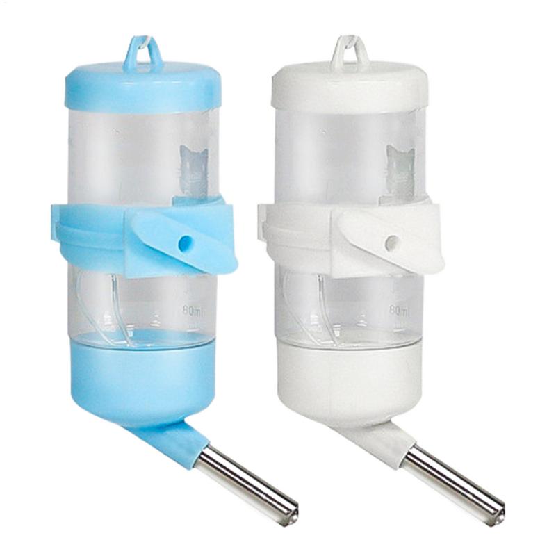 80ml Plastic Hamster Drinker Water Bottle Dispenser Feeder Hanging Guinea Pig Squirrel Rabbits Pet Drinking Fountain