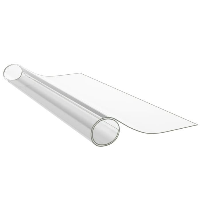 Protecteur de table - Transparent - 100x60 cm - 2 mm - PVC - Imperméable et lavable