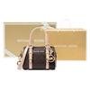 Michael Kors Bedford Series Classic Monogram Zip Closure Leather Boston Bag Women Handbags 32F9G06C0B-266