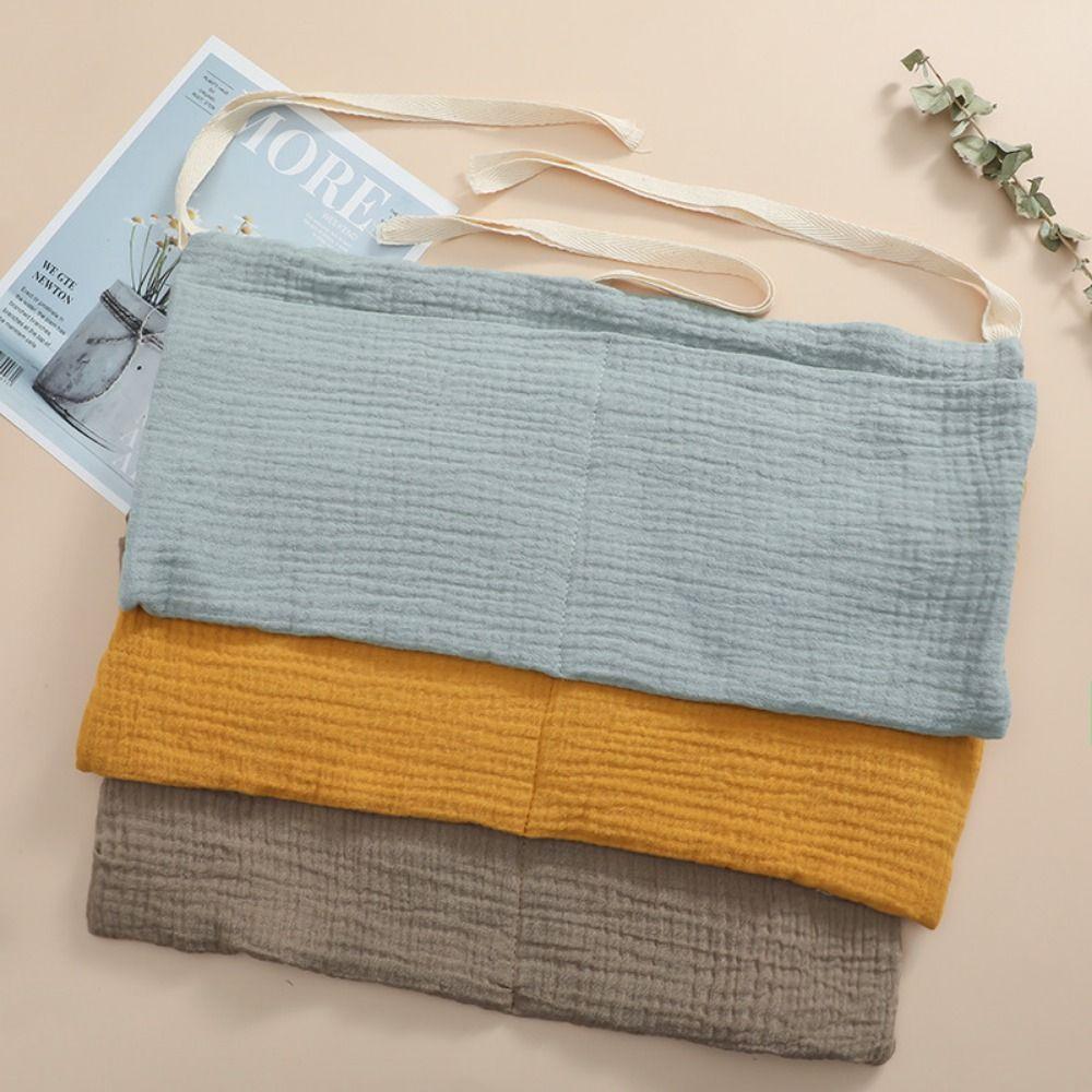 Cotton Baby Crib Storage Bag Large Capacity Newborn Bedside Bag Baby Stuff Organizer  Stroller
