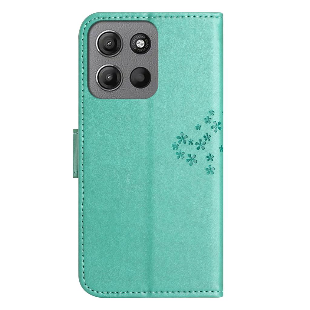 For Motorola Moto G86 5G/G86 Power 5G Case PU Leather Owl Tree Imprinted Wallet Phone Cover with Strap