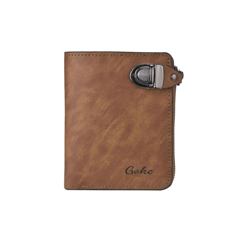 

Пряжка Мужской кошелек на молнии Кожаная монетница Портативный держатель для визиток Мужской