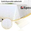 5PCS 137x274cm Plastic Disposable Tablecloth Rectangle Party Table Cover Gold Dot Table Cloth for Wedding Birthday Party Decor