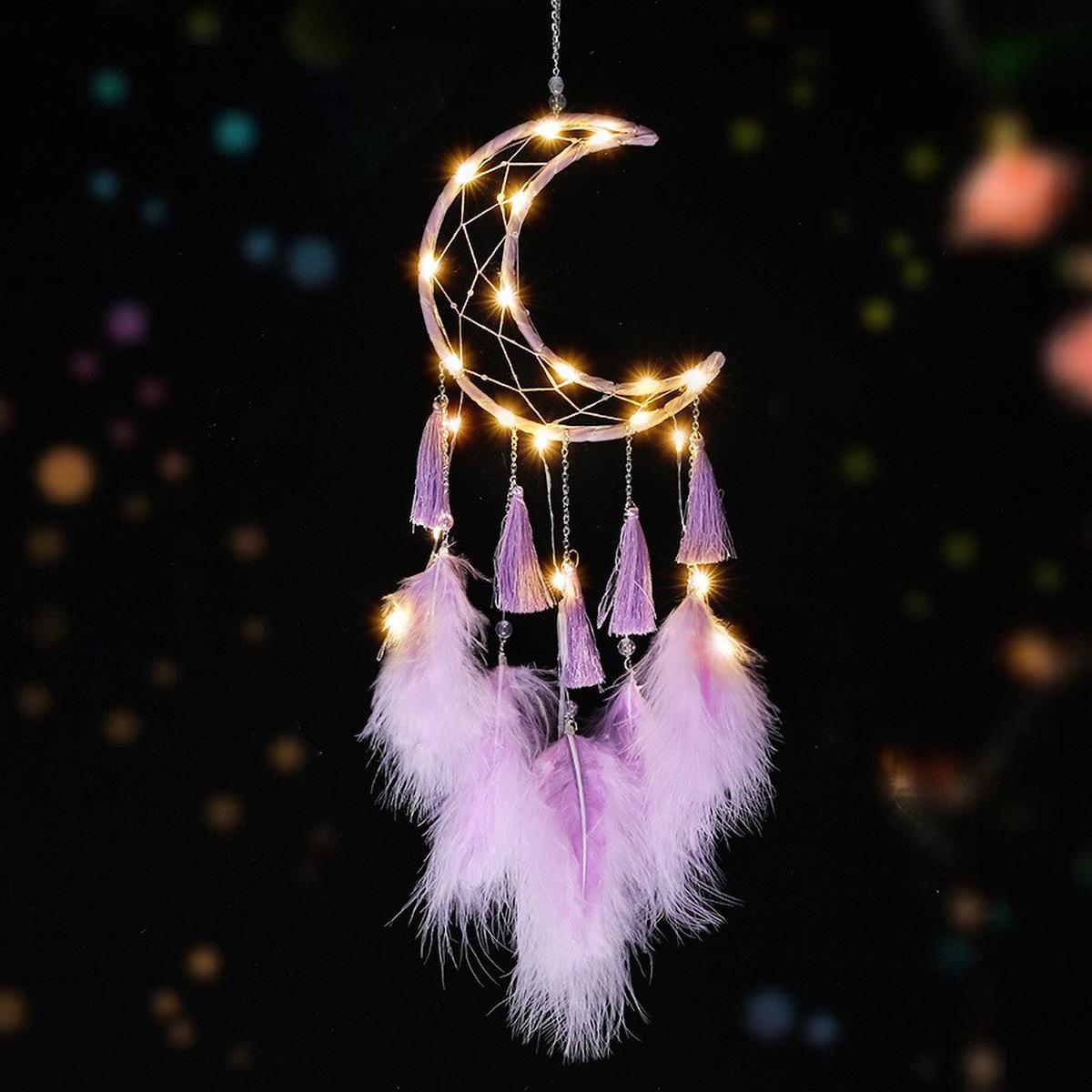 

Набір для виготовлення ловця снів Місяць і Серце - Бохо Фея Декор, Набір для рукоділля Вітряний дзвінок на лісову тематику