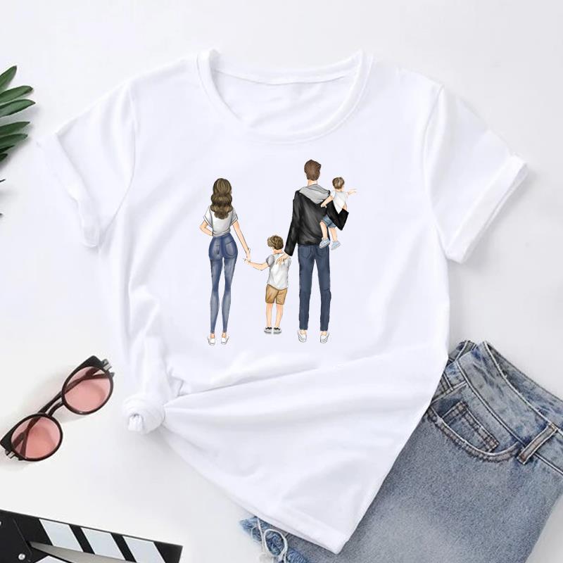 European size Women Print Tee Letter Mom Trend Mama Mother Top Fashion T Shirt Woman Female Clothing Short Sleeve Graphic T-shirts
