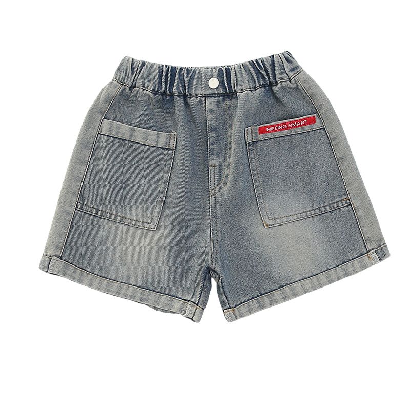

Летние шорты для девочек, детские джинсовые брюки, летние тонкие укороченные брюки для девочек 140 синий