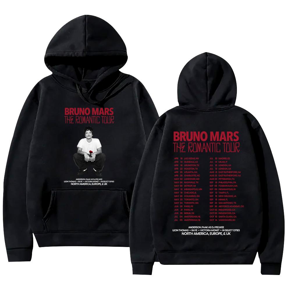 Bruno Mars The Romantic 2026 Tour Mikina Bruno Mars Mikina Unisex Pro mládež i dospělé Vrchní díly Koncertní oblečení High Street Mikina