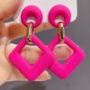 Color Statement Earrings For Women Non-Fading Stud Earrings Color Fashion Earrings