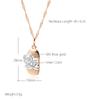 Fashion  Rose Gold  Color Mix Hollow Rose Flower Pendant Necklace For Women Wedding Party Daily Vintage Jewelry