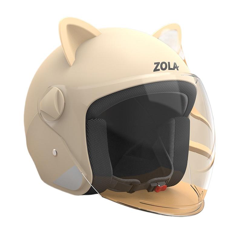 Winter Helmet Belt Scarf Electric Car Helmet Men and Women Universal Cat Ear Helmet Hard Hat
