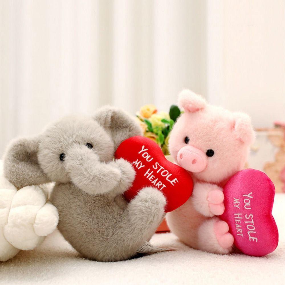

Pig LOVE Heart Elephant Stuffed Toy Embrace Love Infant Plush Elephant Toy Home Decoration Elephant