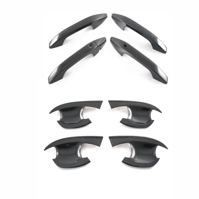 For Kia Sportage NQ5 Carbon Fiber Side Door Handle Cover Door Bowl Trim Protector Garnish Sticker Accessories