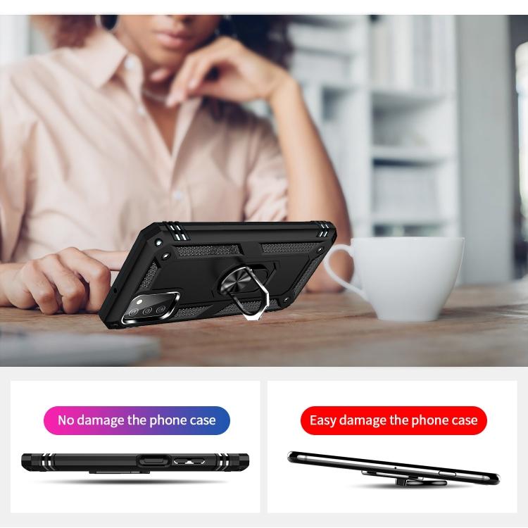 For Samsung Galaxy A03s US Version Shockproof TPU + PC Phone Case with Holder