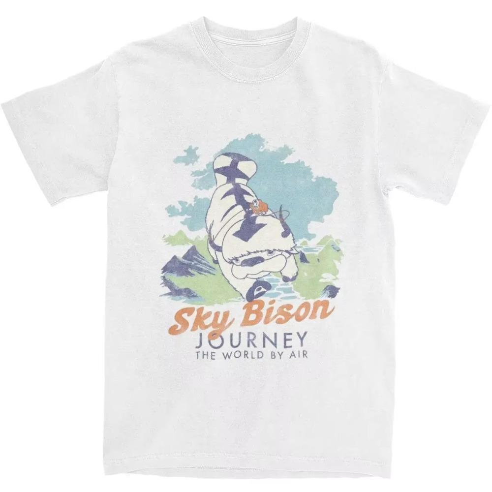 

Винтажная футболка Аватара Легенда об Аанге Flying Sky Bison для мужчин и женщин, милая футболка Appa, классическая одежда XXXXXL белый