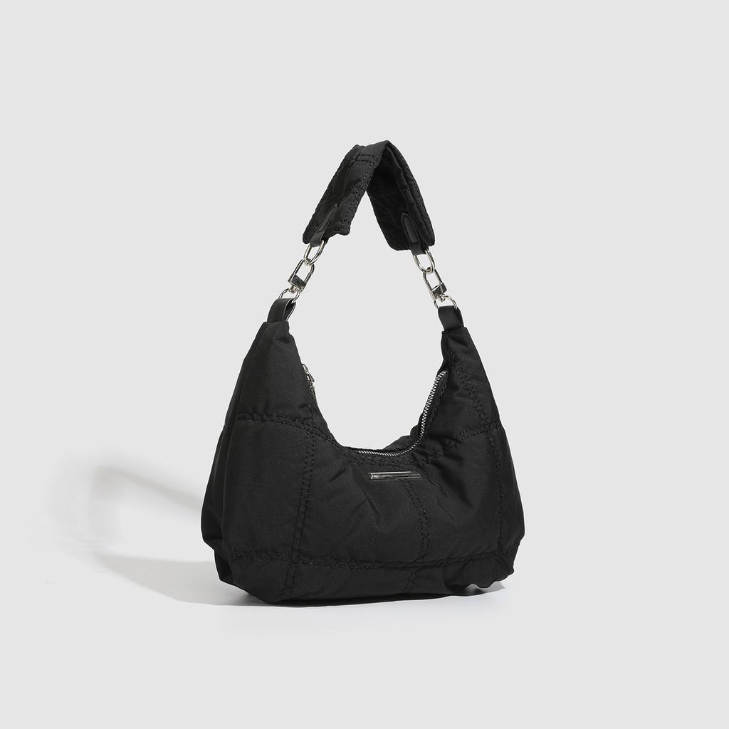 Bag Women'S Retro Black Dark Cloud Bag Niche Design Underarm Bag Portable Shoulder Bag Crescent Bag Tide