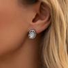 SHIXIN Exquisite Elegant Irregular Glass Rhinestone Stud Earrings Women Vintage Geometric Piercing Earring Wedding Jewelry Gifts
