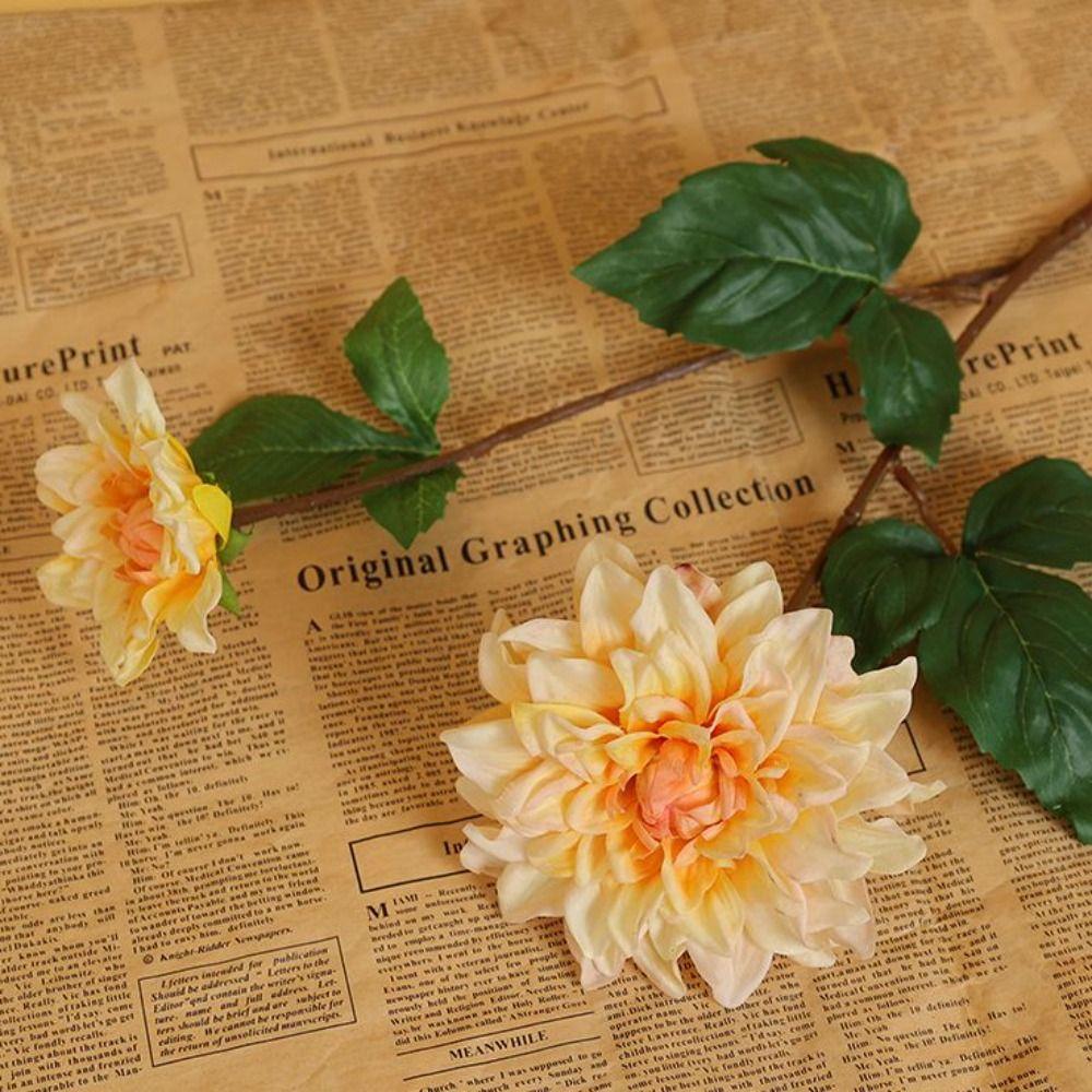 Realistic Touch Luxurious Artificial Dahlias Flowers Durable Exquisite Fake Flower Beautiful Realistic Dahlias Flowers Wedding