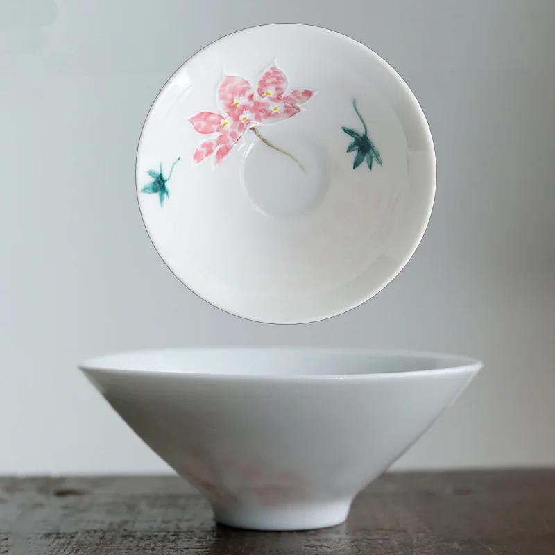 

1Pc Japanese-style Hand Painted Ceramics Teacup Home Tea Drinking Tea Bowl Tradition Teaware Accessories Master Single Cup