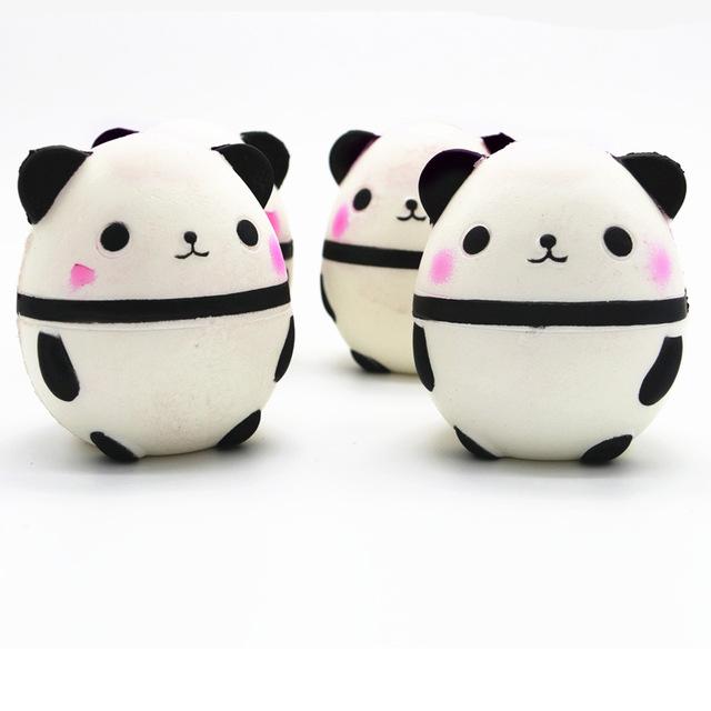 

High Quality 11CM panda Slow Rising Squeeze cut Catoon Funny Anti-Stress Squish toy as picture show#0