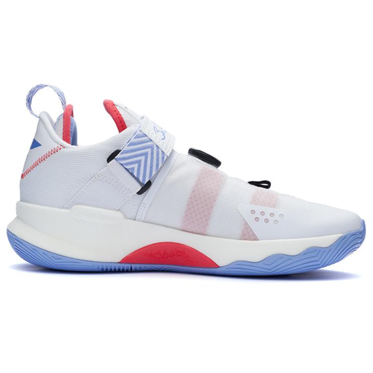 New LiNing Wade Fission 7 V2 Anti Slip And Wear Resistant Breathable Low Top Basketball Shoes Men's Standard White ABPR047-1