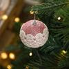 4Pcs Reusable Lace Appliques Christmas Ball 8cm Christmas Decoration Balls  Party