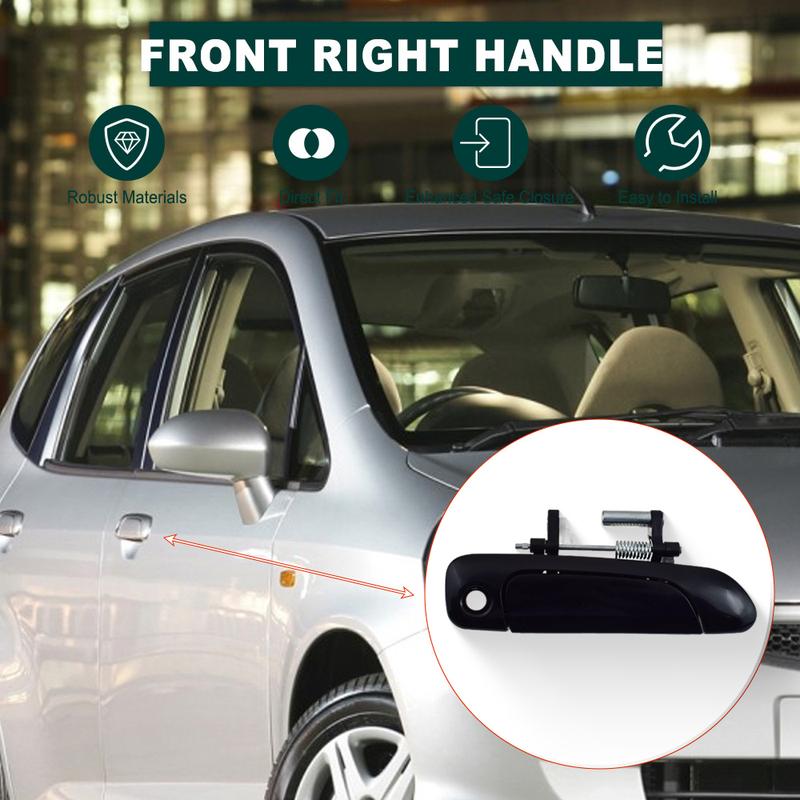 Black Exterior Door Handle Front Rear Left Right for Honda Fit City Jazz 2002-2008 Civic Sedan Coupe 2001-2005 72180-SEL-T01