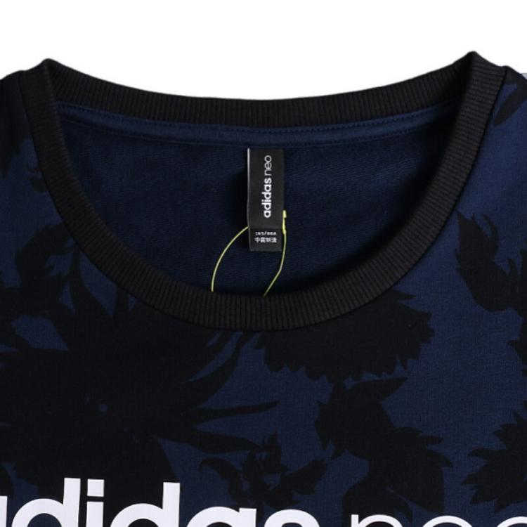 Adidas Neo Round Neck Sports Pullover Long Sleeve Dress Women dress CV7387