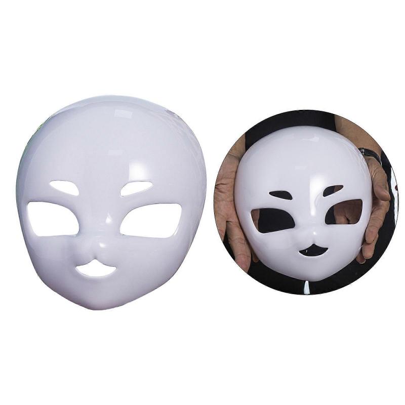 Anime Base Beast Head Skull Mask Cosplay Fursuit Head Animal Cats Plastic Mask Halloween Carnivals Party Costume Props White