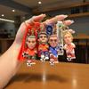 Cartoon World Cup Star Keychain Pendant Soccer Star Doll Bag Charm