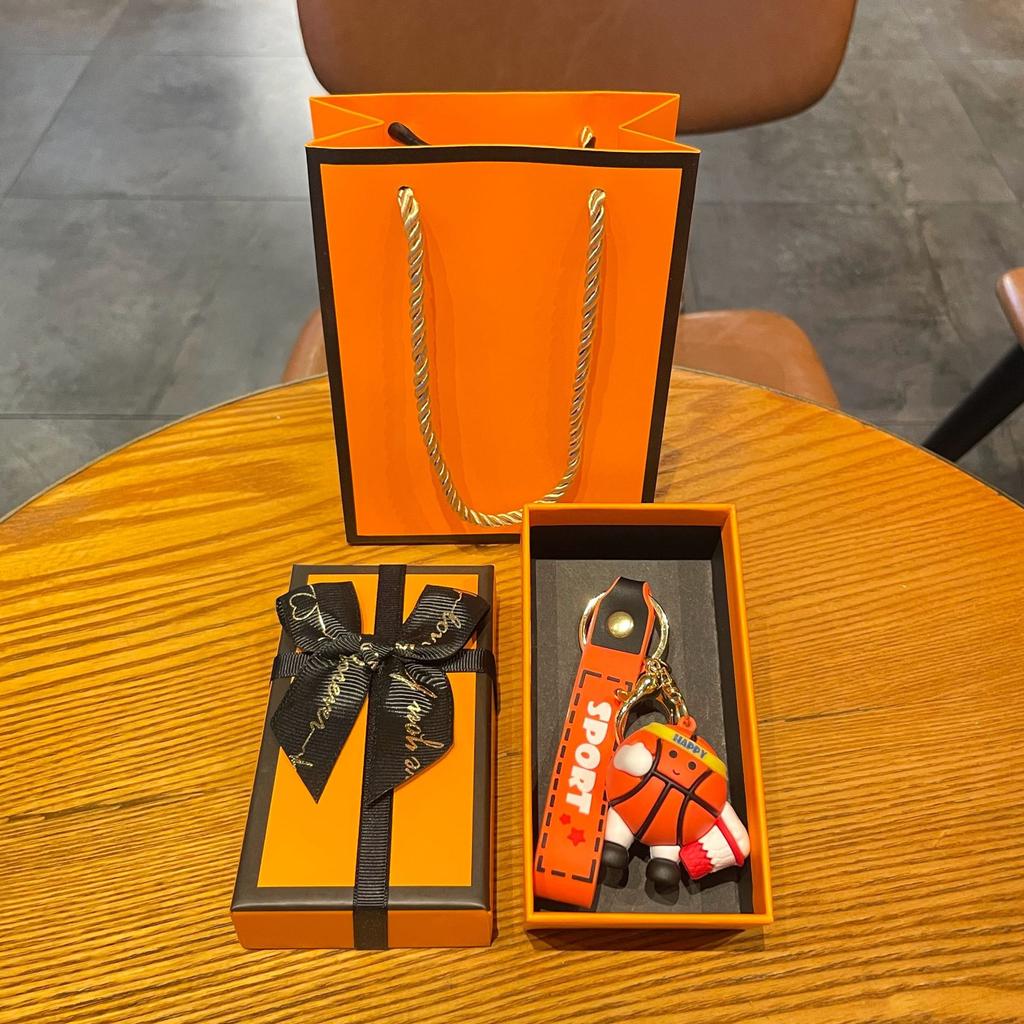 Original Badminton Figurine Keychain Fashionable Fun Cartoon Tennis Pendant Small Gift Football-related Souvenir