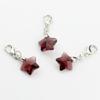 Popular Alloy Earrings Accessories Colorful Five-Pointed Star Pendant Keychain Lobster Clasp Keyring Bag Accessory