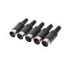 5pcs/lot DIN Male Plug Cable Connector 5 Pin with Plastic Handle Black Color Wholesale