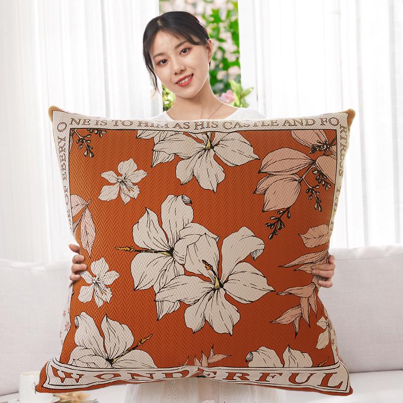American Retro Sofa Bed Backrest - Large, Super Soft Throw Pillow with High-End Pillowcase (Core Not Included)