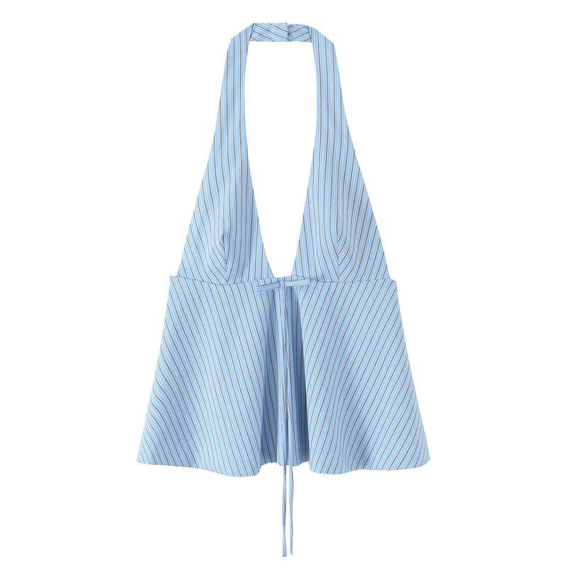 Kaslead New Arrival Women's Clothing Fashion Style Fashion All-Match Bowknot Decoration Hanging Collar Tops 2935002