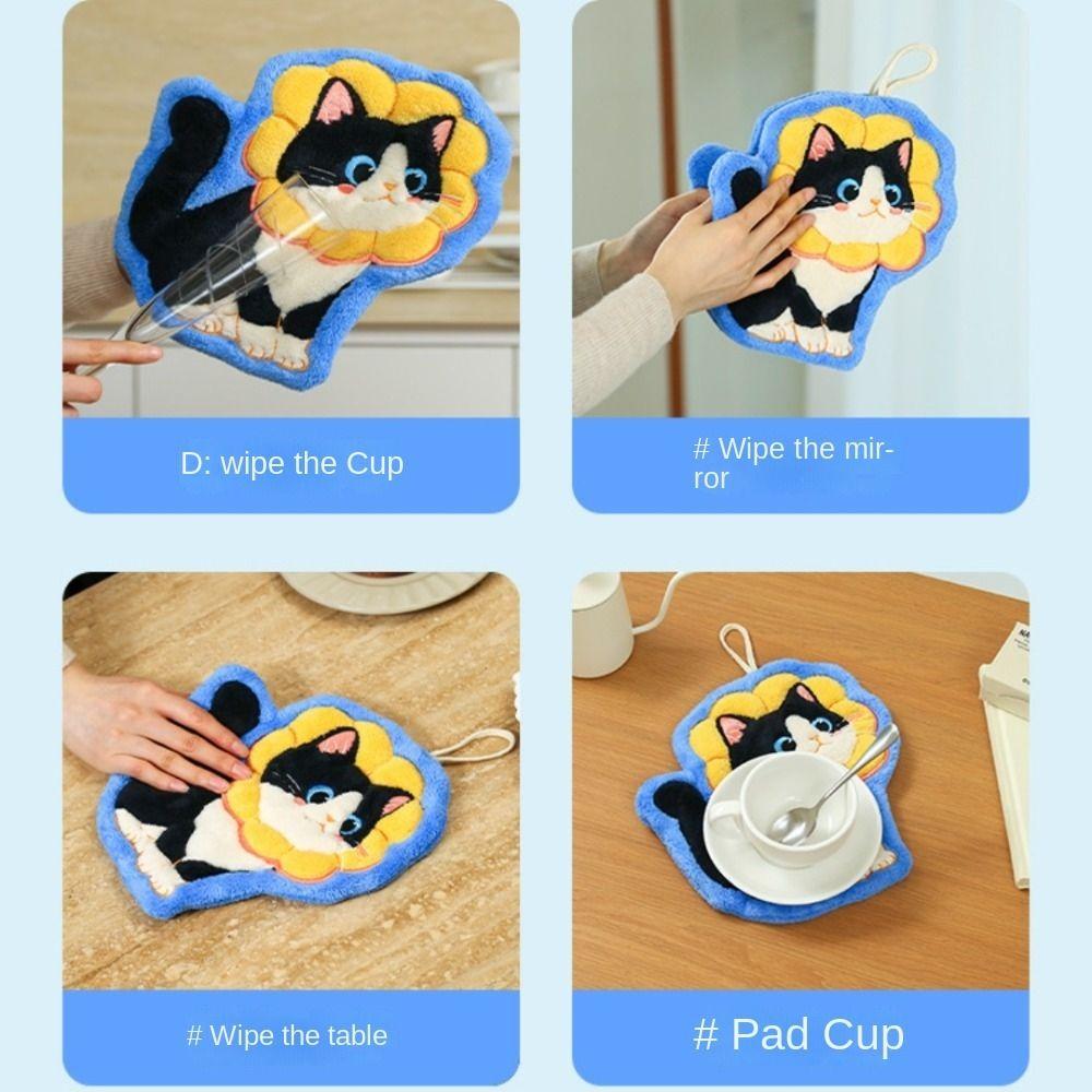 Soft Hand Towel Coral Fleece Washcloth High Quality Toilet Handkerchief  Kitchen