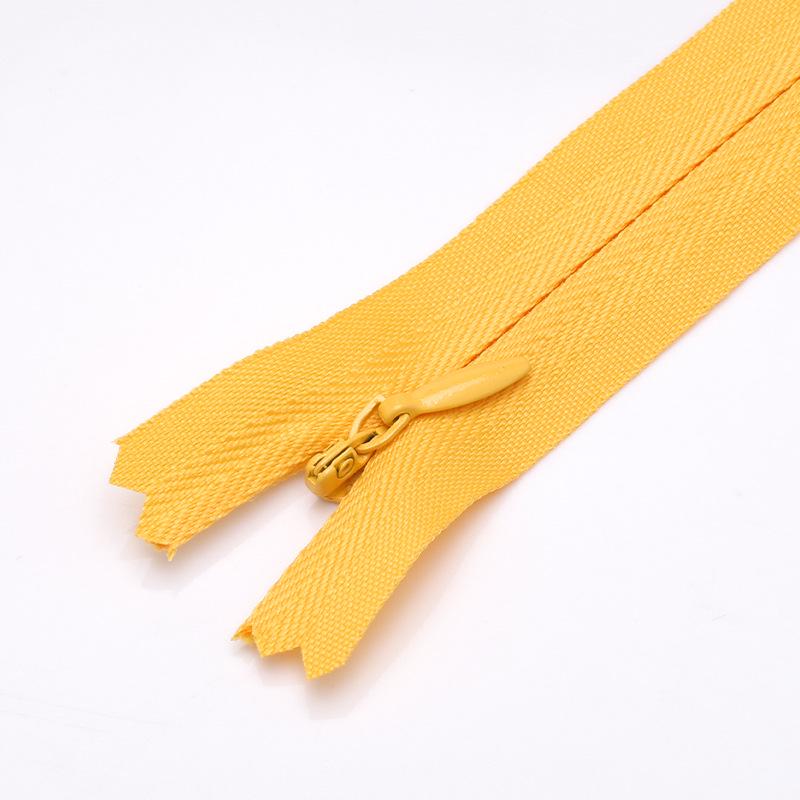 Colored Nylon Invisible Zipper for Home Textiles & Clothing Accessories - #3 Closed-End Design