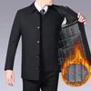 Giacche Business Autunno Inverno Uomo Cappotto da Abito da Ufficio Classico Spesso Caldo Collo Alto Giacca Uomo Parka Casual