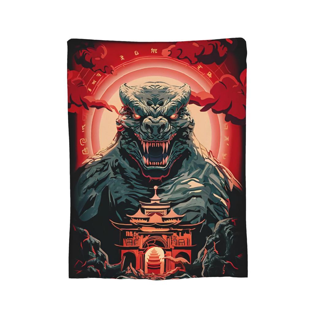 Movie Minus One Vintage Blankets Godzillaed Fleece Throw Blankets Summer Air Conditioning Portable Lightweight Bedspreads,