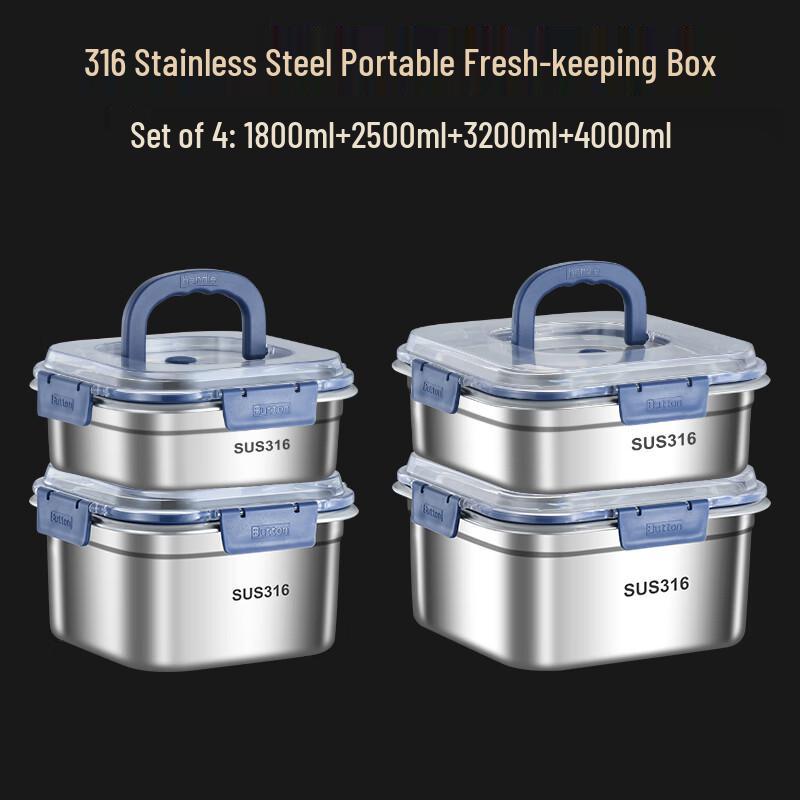 Lainuo 316 Stainless Steel Portable Bento Box Set