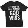 Men's Jesus Christ T-Shirt Bible Verse Church Religion Christian Tee God Wins Shirt