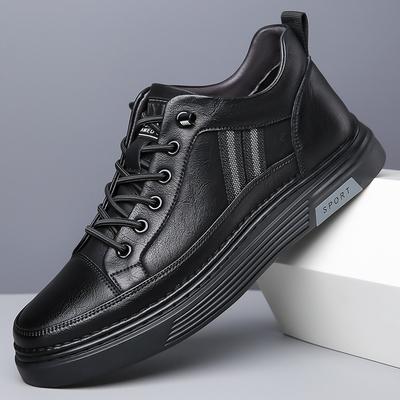 Leather Shoes Men's Autumn and Winter Breathable Flow Soft Sole Men's Casual Shoes Shoes Sports Board Shoes