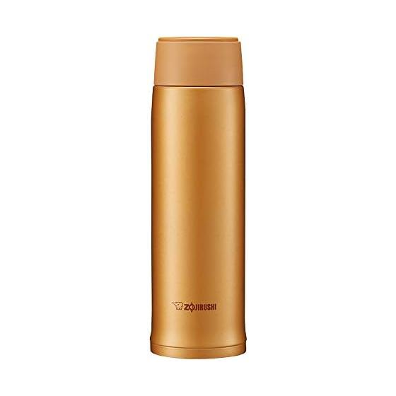 ZOJIRUSHI Water Bottle Stainless Steel Mug Bottle Direct Drinking Lightweight Cold Insulation Warm 480ml Honey Gold SM-NA48-DM