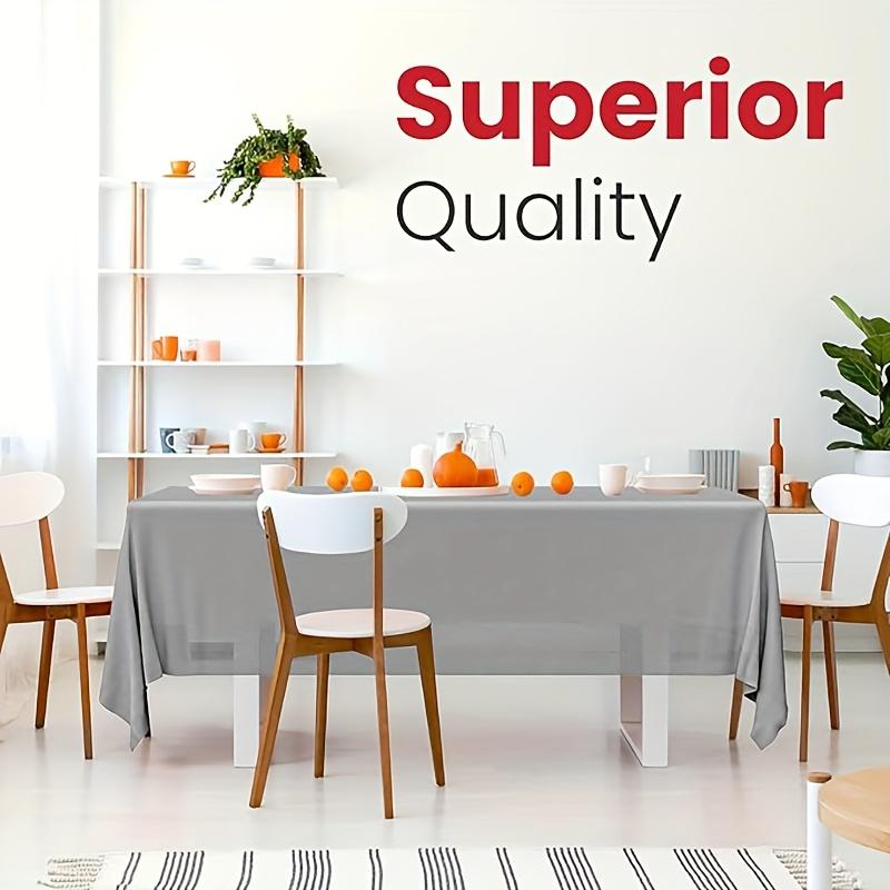 6 Pack Disposable Plastic Tablecloths for Parties, Weddings, Birthdays, Christmas, Anniversaries| Durable Machine-Made Buffet Table Coverings